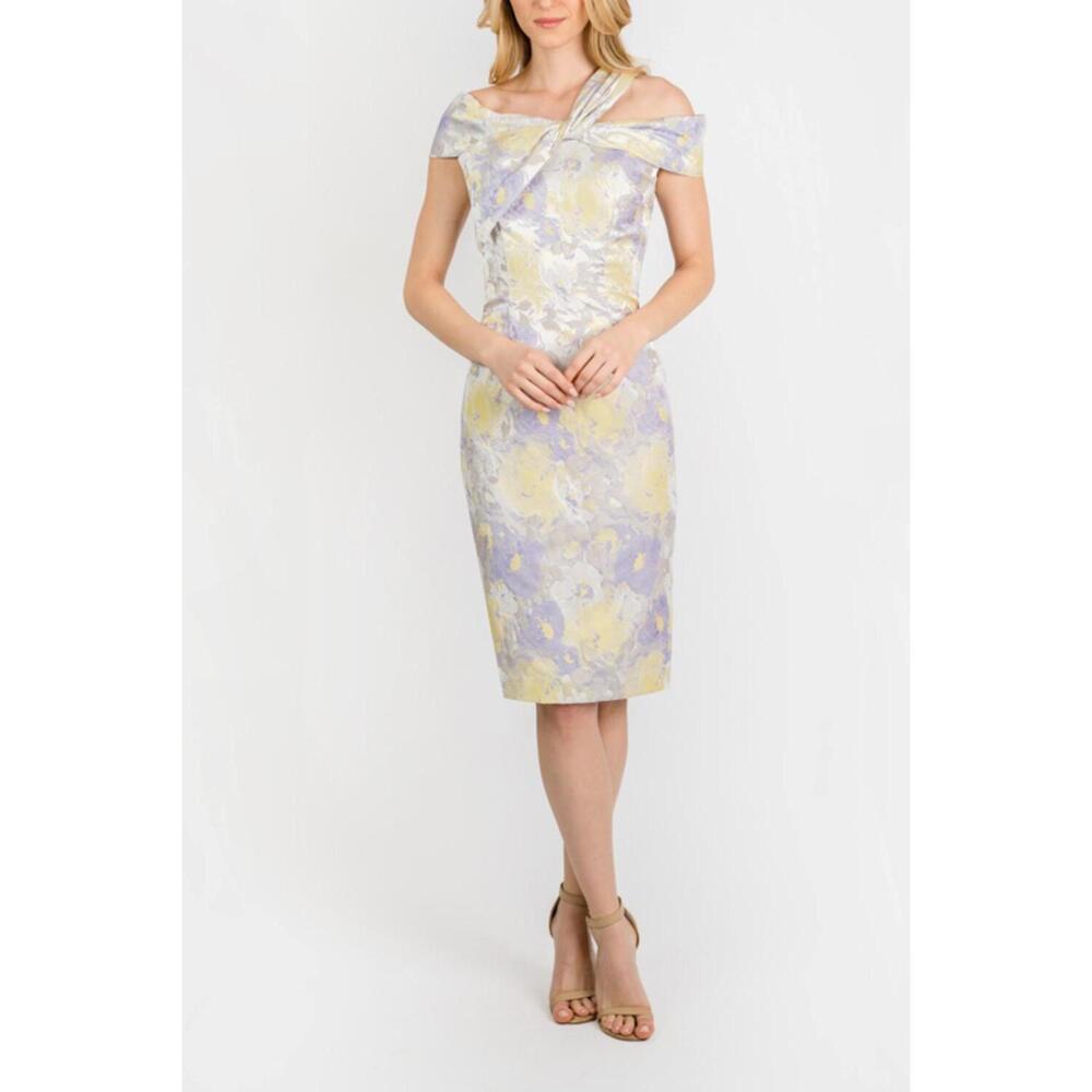 NEW CENIA bow strap sheath dress in lilac